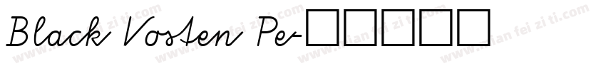 Black Vosten Pe字体转换